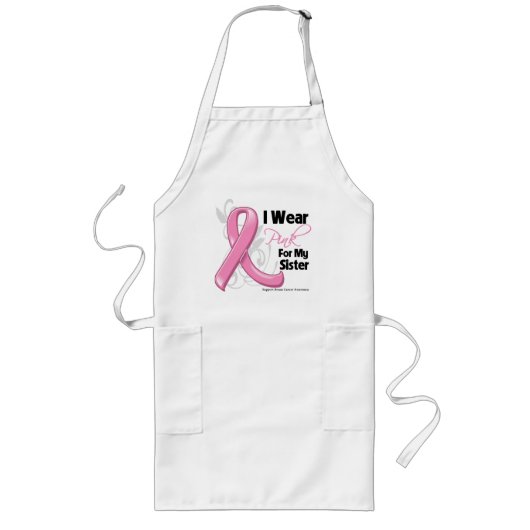 私の衣服ピンク私の妹 – 乳がんアワレ ロングエプロン (正面)