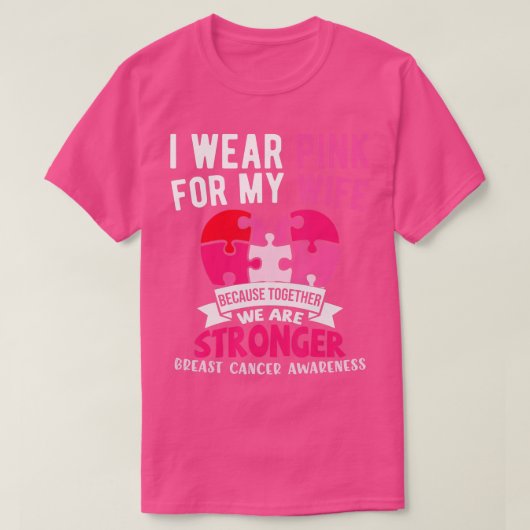 私の衣服ピンク私の妻の乳がん認識度胡 Tシャツ (デザイン正面)