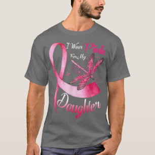 私の衣服ピンク私の娘ドラゴンフライ乳房カンス Tシャツ