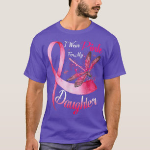 私の衣服ピンク私の娘ドラゴンフライ乳房カンス Tシャツ