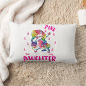 私の衣服ピンク私の娘ユニコーン乳がん ランバークッション (ブランケット)