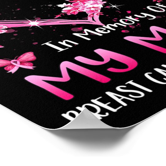 私の衣服ピンク私の母の乳がん戦争の記憶 ポスター (角)