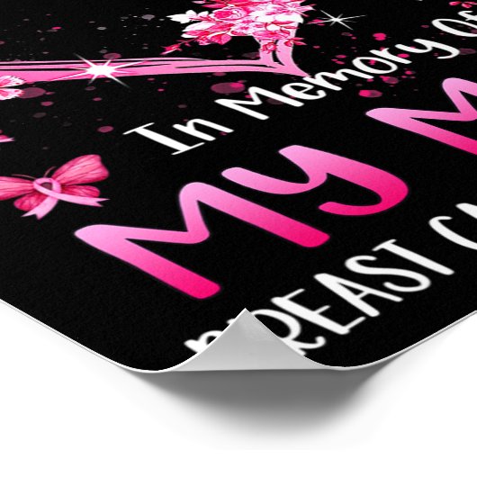 私の衣服ピンク私の母の乳がん戦争の記憶 ポスター (角)