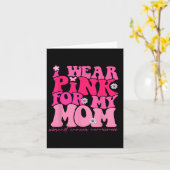 私の衣服ピンク私の母の乳がん認識度1 カード (黄色い花)