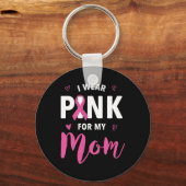 私の衣服ピンク私の母の乳がん認識度1 キーホルダー (正面)