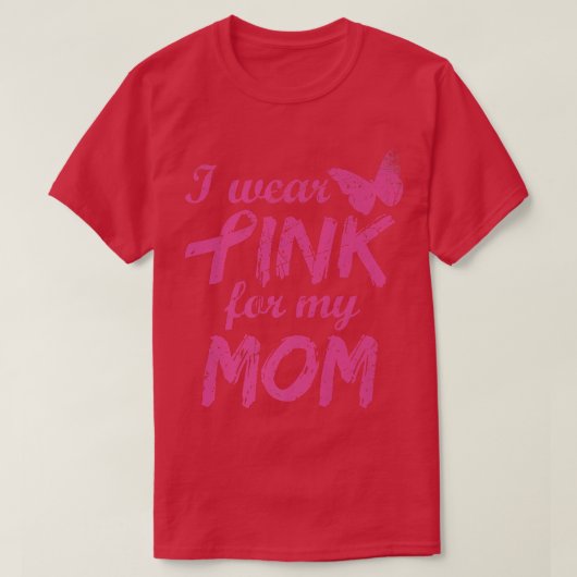 私の衣服ピンク私の母の乳がん認識度1 Tシャツ (デザイン正面)