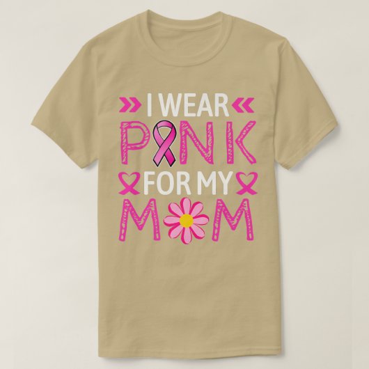 私の衣服ピンク私の母の乳がん認識度1 Tシャツ (デザイン正面)