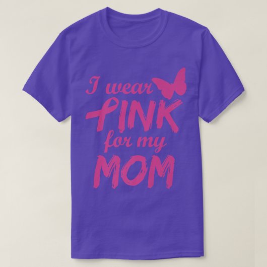 私の衣服ピンク私の母の乳がん認識度1 Tシャツ (デザイン正面)