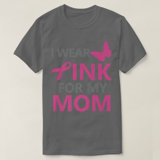 私の衣服ピンク私の母の乳がん認識度1 Tシャツ (デザイン正面)