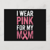 私の衣服ピンク私の母の乳がん認識度 ポストカード (正面)