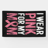 私の衣服ピンク私の母の乳がん認識度 横断幕 (横)