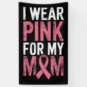 私の衣服ピンク私の母の乳がん認識度 横断幕 (縦)