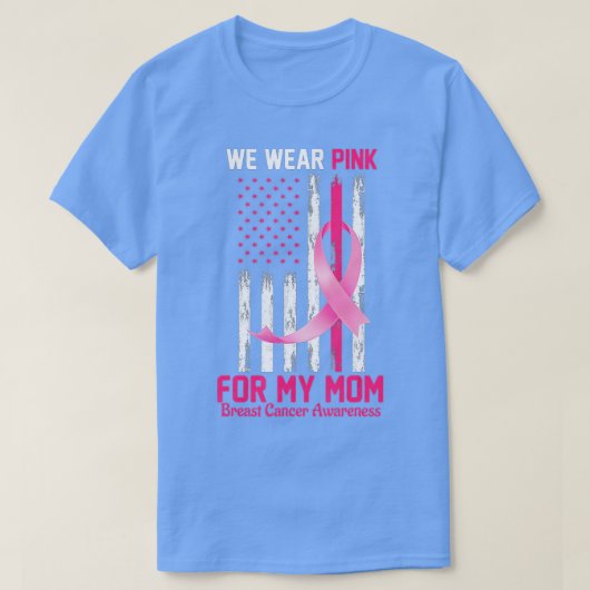 私の衣服ピンク私の母の乳がん認識度Ame Tシャツ (デザイン正面)