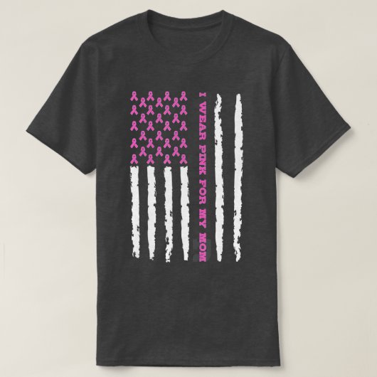 私の衣服ピンク私の母の乳がん認識度Ame Tシャツ (デザイン正面)
