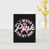 私の衣服ピンク私の母の乳がん認識度Gif カード (黄色い花)