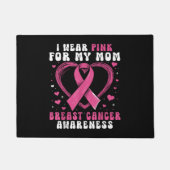 私の衣服ピンク私の母の乳がん認識度Sup ドアマット (正面)