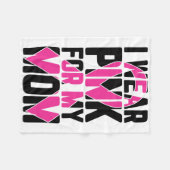 私の衣服ピンク私の母の乳がん認識度Sup フリースブランケット (正面(横))