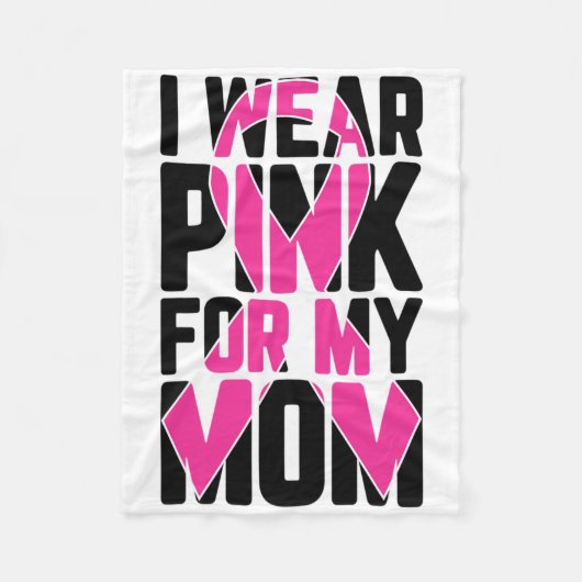 私の衣服ピンク私の母の乳がん認識度Sup フリースブランケット (正面)