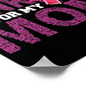 私の衣服ピンク私の母の乳がん認識度Sup ポスター (角)