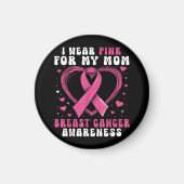 私の衣服ピンク私の母の乳がん認識度Sup マグネット (正面)