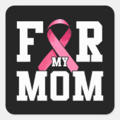 私の衣服ピンク私の母ピンクリボン乳がんA スクエアシール (正面)