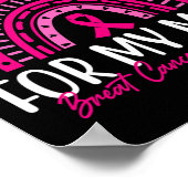 私の衣服ピンク私の母ピンクリボン乳がんA ポスター (角)