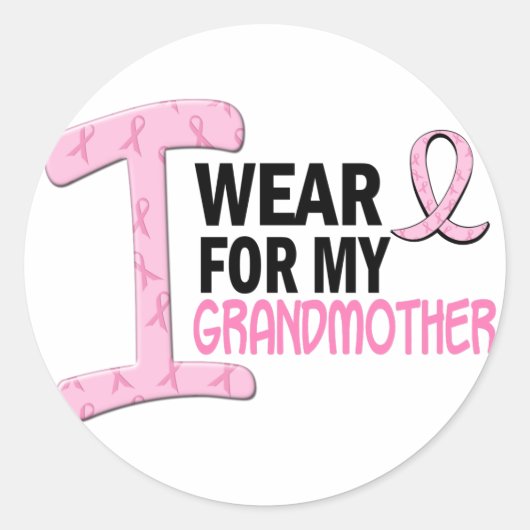 私の衣服ピンク私の祖母21乳がん ラウンドシール (正面)