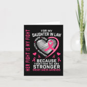 私の衣服ピンク私の義理の娘の乳がんH カード (正面)