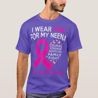 私の衣服ピンク私のNeena乳がん認識度 Tシャツ