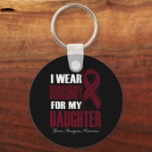 私の衣服ブルゴーニュ私の娘の脳動脈瘤Awa キーホルダー (正面)