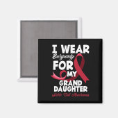 私の衣服ブルゴーニュ私の孫娘の鎌状赤血球A マグネット (正面/裏面)