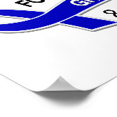 私の衣服ブルーおじいちゃん42結腸がん ポスター (角)