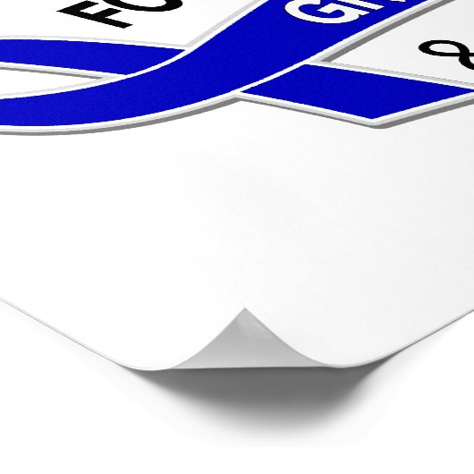 私の衣服ブルーおじいちゃん42結腸がん ポスター (角)