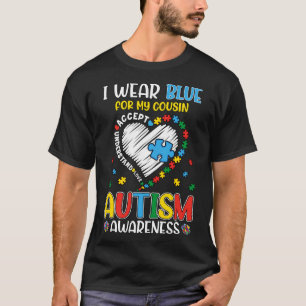 私の衣服ブルーのいとこの自閉症意識の女性M Tシャツ