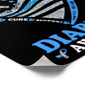 私の衣服ブルーのための娘の糖尿病認識度Blu ポスター (角)