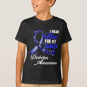 私の衣服ブルーのための私のパパT1d糖尿病認識度ブルー Tシャツ