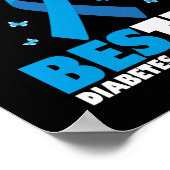 私の衣服ブルーのための私のベスティー糖尿病認識度T1D ポスター (角)