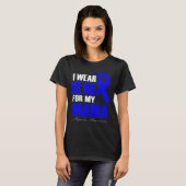 私の衣服ブルーのための私のママ脱毛羽 Tシャツ (正面フル)