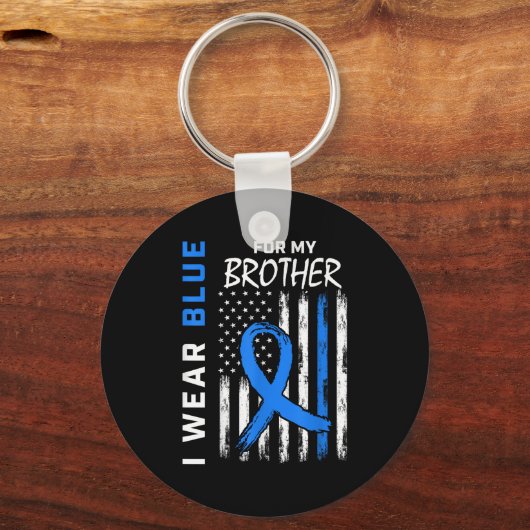 私の衣服ブルーのための私の弟の糖尿病認識度Shir キーホルダー (正面)