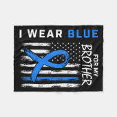 私の衣服ブルーのための私の弟の糖尿病認識度Shir フリースブランケット (正面(横))