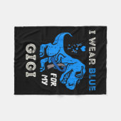 私の衣服ブルーのため私のギギTレックスディノ糖尿病アワーン フリースブランケット (正面(横))