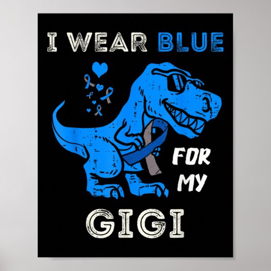 私の衣服ブルーのため私のギギTレックスディノ糖尿病アワーン ポスター (正面)