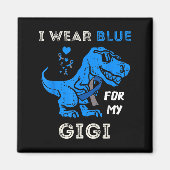 私の衣服ブルーのため私のギギTレックスディノ糖尿病アワーン マグネット (正面)