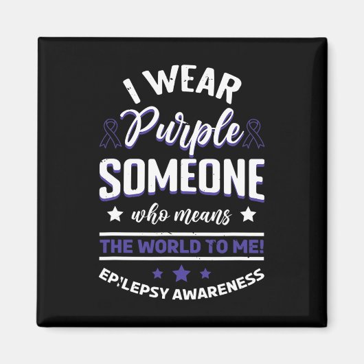 私の衣服ブルーは世界てんかんAを意味する マグネット (正面)