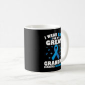 私の衣服ブルーは私の素晴らしおじいちゃん1型糖尿病 コーヒーマグカップ (正面右)