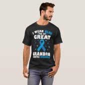 私の衣服ブルーは私の素晴らしおじいちゃん1型糖尿病 Tシャツ (正面フル)