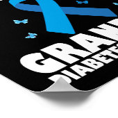 私の衣服ブルーは私の素晴らしおばあちゃんのタイプ1糖尿病 ポスター (角)