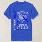 私の衣服ブルーは私の素晴らしおばあちゃんの結腸がん戦争 Tシャツ (デザイン正面)