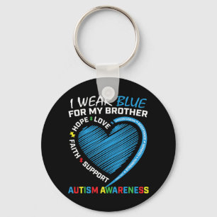 私の衣服ブルーは、私の兄の自閉症に関する認識の製品です キーホルダー