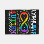 私の衣服ブルース私の兄の自閉症意識ママD フリースブランケット (正面(横))